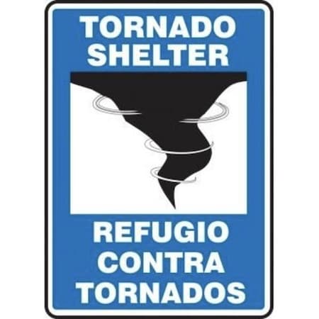 Accuform BILINGUAL Safety Sign TORNADO SBMFEX553XT SBMFEX553XT